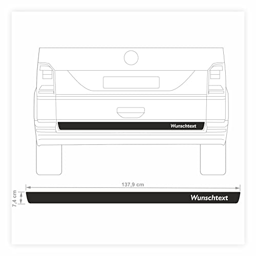 Heckklappen Heckstreifen Aufkleber Wunschtext passend für VW T6.1 T6 T5 Multivan Bulli Transporter (Style1) von FOTOFOL