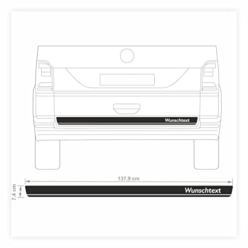 Heckklappen Heckstreifen Aufkleber Wunschtext passend für VW T6.1 T6 T5 Multivan Bulli Transporter (Style2) von FOTOFOL
