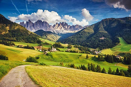 GEBIRGE Fototapete VLIES-250x186 cm (3790A)-Natur Baum Wald Landschaft See Berge Bäume Alpen Wandtapete-Inkl. Kleister-Vliestapete Bild Dekoration Wand-Dekor Moderne Motiv-Tapete Panorama Poster XXL von FOTOTAPETENDRUCK