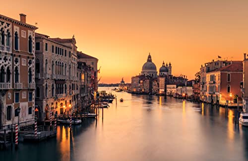 VENEDIG Fototapete VLIES-350x260 cm (6633A)-Altstadt Rom Paris Schloss Palast Italien Fotokunst Wandtapete-Inkl. Kleister-Vliestapete Bild Dekoration Wand-Dekor Moderne Motiv-Tapete Panorama Poster von FOTOTAPETENDRUCK