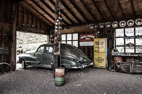 VINTAGE OLDTIMER Fototapete VLIES-300x223 cm (2803A)-Route 66 Classic Auto USA Autos Retro Car Wandtapete-Inkl. Kleister-Vliestapete Bild Dekoration Wand-Dekor Moderne Motiv-Tapete Panorama Poster XXL von FOTOTAPETENDRUCK