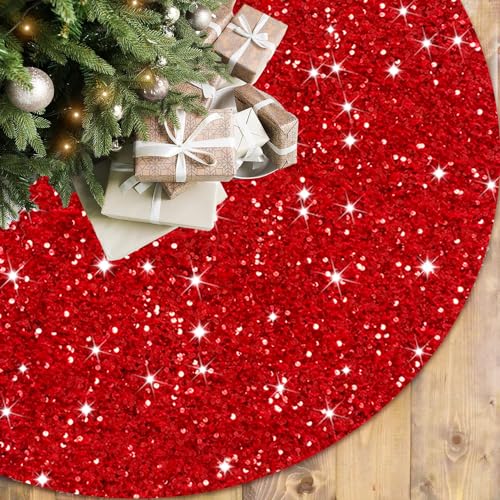 FOTSHARER Red Sequin Christmas Tree Skirt 21 Inches Shiny Tree Skirt Sequin Tree Skirt Halloween Thanksgiving Christmas Tree Skirt for Holiday Decorations Glitter Sequin Tree Skirt New Year Decor FOTSHARER Red Sequin Christmas Tree Skirt 21 Inches Shiny Tree Skirt Sequin Tree Skirt Halloween Thanksgiving Christmas Tree Skirt for Holiday Decorations Glitter Sequin Tree Skirt New Year Decor von FOTSHARER