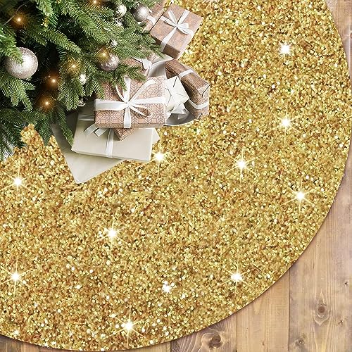 FOTSHARER Weihnachtsbaumrock Gold 21 Zoll Reversible Pailletten Baum Röcke Bestickt Samt Weihnachtsbaum Abdeckung Rock für Frohe Weihnachten Mini Sparkly Baummatte für Tischplatte Bäume Weihnachtsmann FOTSHARER Weihnachtsbaumrock Gold 21 Zoll Reversible Pailletten Baum Röcke Bestickt Samt Weihnachtsbaum Abdeckung Rock für Frohe Weihnachten Mini Sparkly Baummatte für Tischplatte Bäume Weihnachtsmann von FOTSHARER