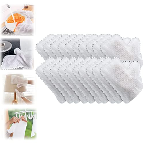 FOTTEPP Dust Removal Gloves, Dusting Gloves for House Cleaning, Household Cleaning Gloves, Microfiber Fish Scale Cleaning Duster Glove, Dual-Sided Disposable Dusting Gloves (20PCS) von FOTTEPP