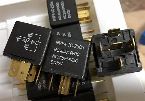 FOUNCY NVF4-1C-Z30a DC12V NVF4-1C-Z30A 24VDC (V4-1C-12V/24V-40A) Relais 5-polig Relaissockel 1Stk (Size : NVF4-1C-Z30a DC12V) von FOUNCY