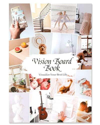 Vision Board Book – 850+ kategorisierte Vision Board Bilder und Zitate zur Visualisierung Ihrer Träume und Lebensziele, Vision Board Zubehör für ClipArt und Collage Book von FOUNCY