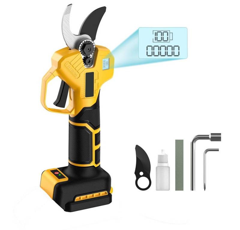 FOUORTUNATE-BEE Akku-Astschere Bürstenlose elektrische Baumscheren für DeWalt 20V Akku, mit LCD-Display, verstellbare Schneidkapazität von 2.03–3.05 cm von FOUORTUNATE-BEE