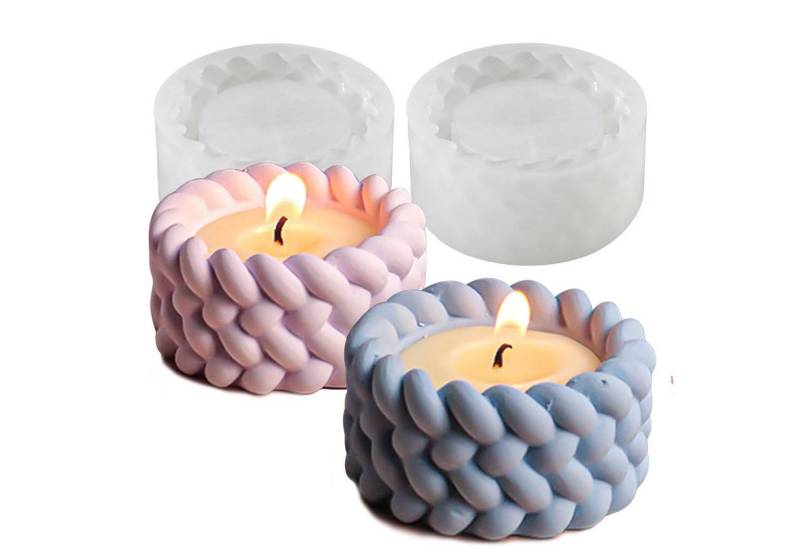 FOUORTUNATE-BEE Backform 2er Set Silikonformen für Kerzenhalter & Blumentöpfe, Formen für Kerzenbecher, Teelichthalter & Deko aus Gips von FOUORTUNATE-BEE