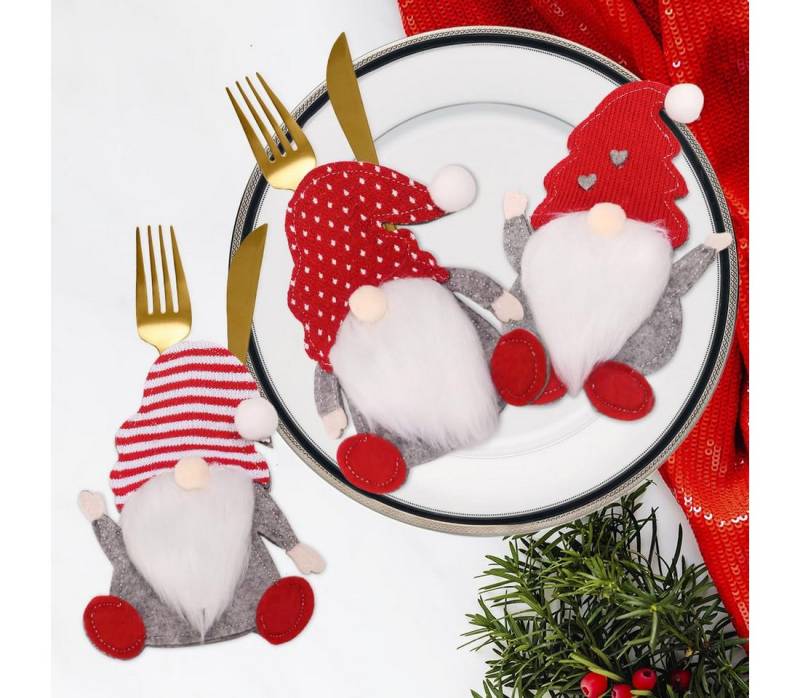 FOUORTUNATE-BEE Dekohänger Besteckhalter Weihnachten Filz (Bestecktasche Weihnachtsmann Besteckbeutel Santa Claus Tischdeko, 6 Stück Rot Weihnachts Messer Gabeln Löffel Geschirr Besteck Taschen für Party Tisch Weihnachtsdeko, 6 St) FOUORTUNATE-BEE Dekohänger Besteckhalter Weihnachten Filz (Bestecktasche Weihnachtsmann Besteckbeutel Santa Claus Tischdeko, 6 Stück Rot Weihnachts Messer Gabeln Löffel Geschirr Besteck Taschen für Party Tisch Weihnachtsdeko, 6 St) von FOUORTUNATE-BEE