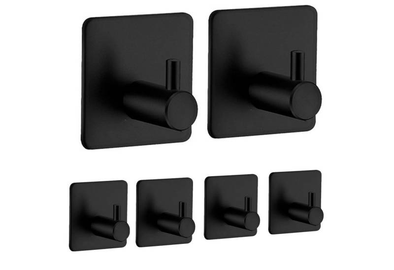 FOUORTUNATE-BEE Gardinenhaken Handtuchhaken 6 Stück Haken Selbstklebend, (4/6/8/10 st Wandhaken Klebehaken Ohne Bohren aus Edelstahl, 8-St), Ideal für Badzimmer Toilette Küche Büro von FOUORTUNATE-BEE