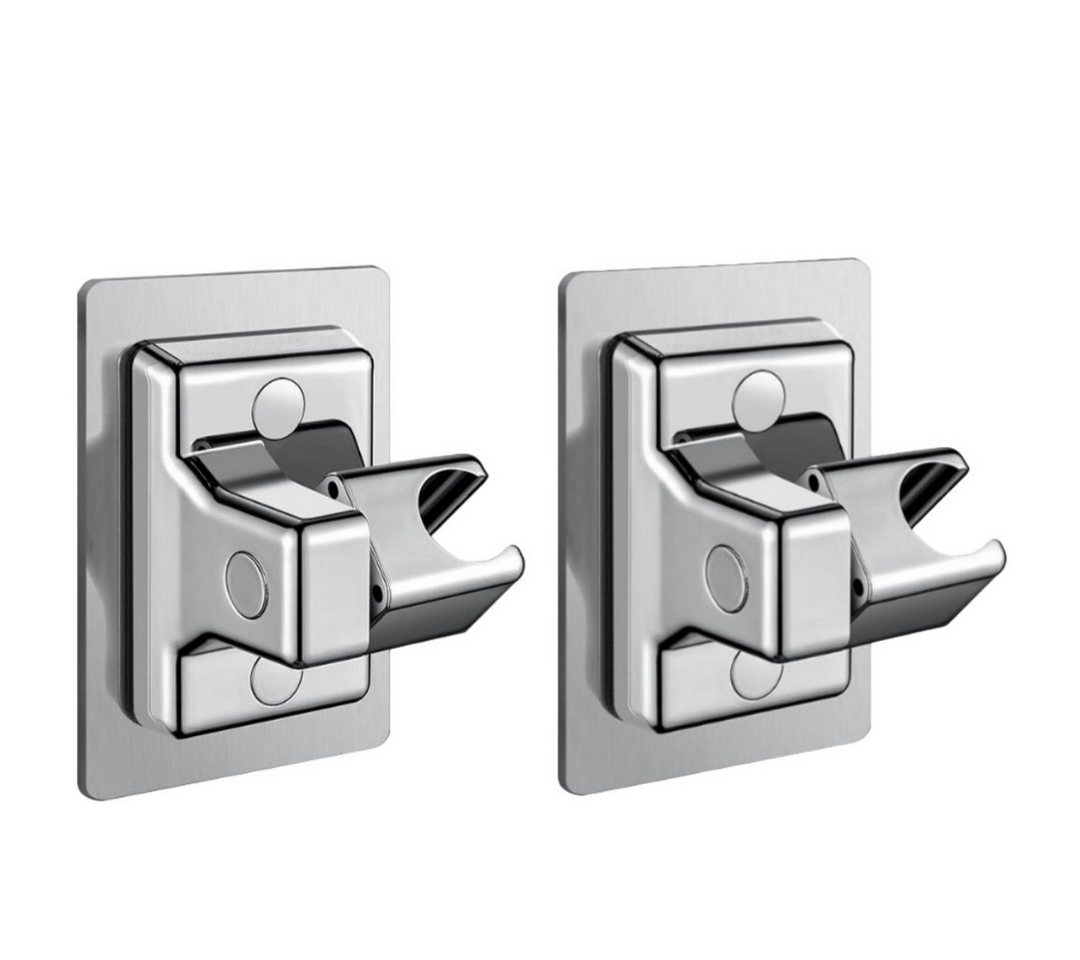 FOUORTUNATE-BEE Handbrause 2er-Set selbstklebender, verstellbarer Duschkopfhalter ohne Bohren, 360° drehbare Wandhalterung für Handbrausen, einfache Montage von FOUORTUNATE-BEE