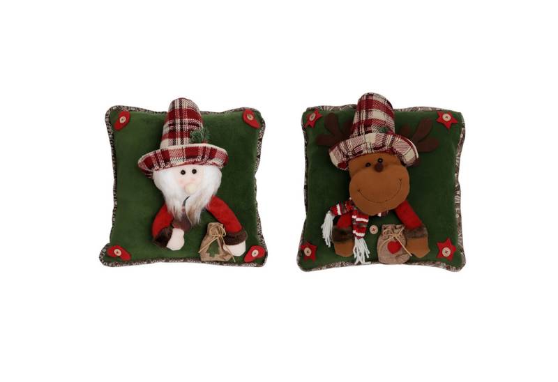 FOUORTUNATE-BEE Kissenbezüge 2er Set Weihnachtskissenbezüge Grünes, weiches und gemütliches Design, Festliche Kissenhüllen für Sofa und Wohnraum – Komfortabel & stilvoll von FOUORTUNATE-BEE