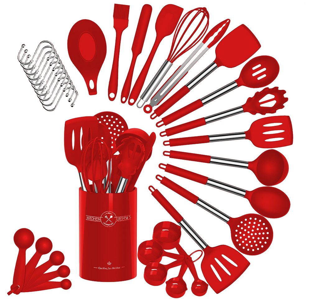 FOUORTUNATE-BEE Kochbesteck-Set 25 Stücke Küchen Kochutensilien Set (25-tlg) von FOUORTUNATE-BEE