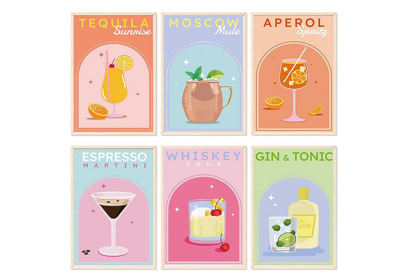 FOUORTUNATE-BEE Malen nach Zahlen 6 Stück Malen Nach Zahlen Erwachsene (Paint by Numbers Malen Nach Zahlen, DIY Landschaft mit Pinseln und Acrylfarben Handgemalt Ölgemälde Leinwand für Home Décor, Ohne Rahmen) von FOUORTUNATE-BEE