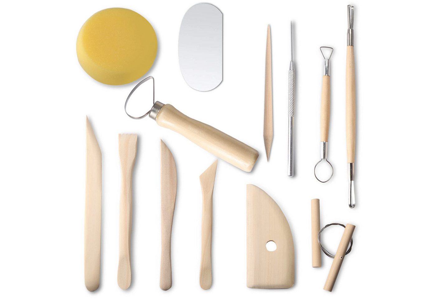 FOUORTUNATE-BEE Modellierwerkzeug 13 Stück Töpferwerkzeug Set Keramik Werkzeug DIY Grabstichel Kit, (13 St), Töpfer Polymer Clay Sculpting Ton Tools Modellierwerkzeuge Set von FOUORTUNATE-BEE