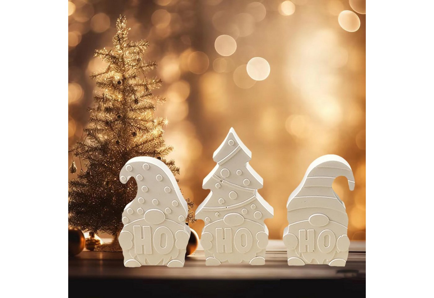 FOUORTUNATE-BEE Modellierwerkzeug Silikonform Wichtel Weihnachten, Silikonformen Gießformen Weihnachten, Gießform Weihnachten von FOUORTUNATE-BEE