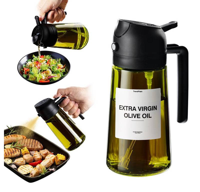 FOUORTUNATE-BEE Ölspender 470ml lichtblockierender dunkler Ölsprüher zum Kochen von FOUORTUNATE-BEE