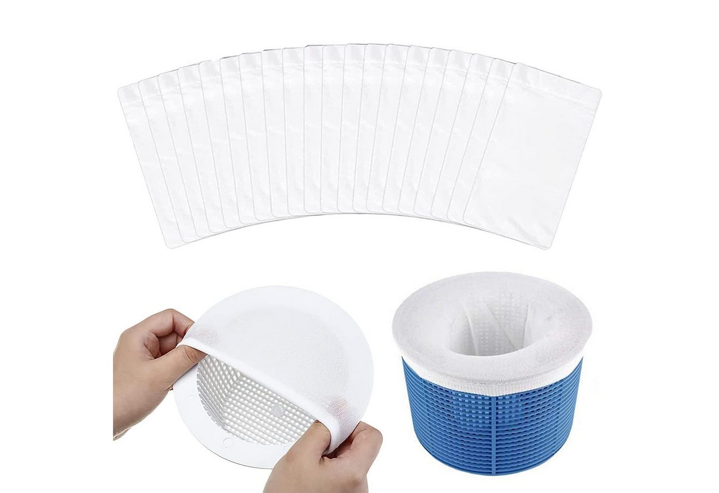 FOUORTUNATE-BEE Skimmer 10 Stück Pool Skimmer Socken (20 St., Skimmersocke Socke für Filterkorb Skimmerkorb Piscine Wiederverwendbar) von FOUORTUNATE-BEE