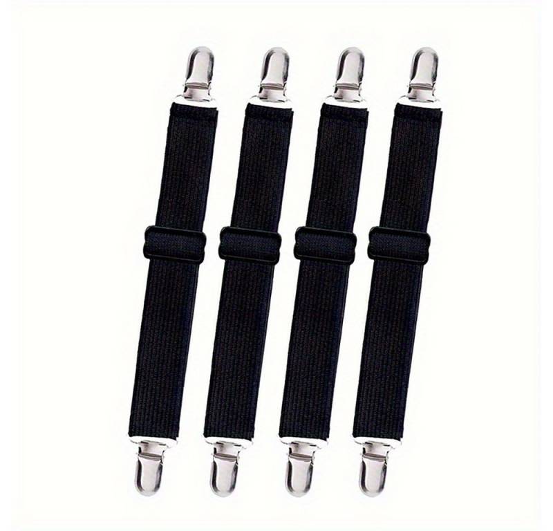 FOUORTUNATE-BEE Spannbettlaken Bettlaken Spanner verstellbare Bettlakenspanner, (4 Stück), Betttuchspanner Lakenspanner dehnbar Spanngummi bis 130cm von FOUORTUNATE-BEE