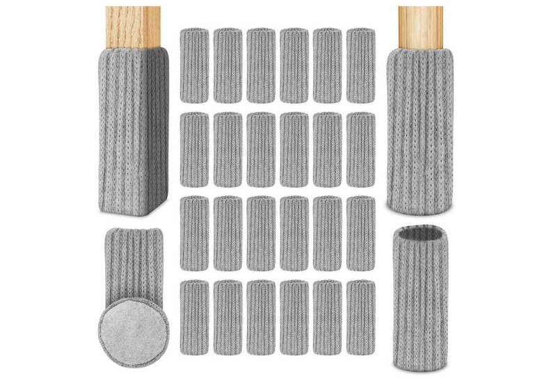 FOUORTUNATE-BEE Stuhlhusse 24 Stück Elastisch Möbelsocken Gestrickte Filz Stuhlbeinkappen, Dicke Unterseite, Antirutsch Pads für Möbel, Tisch, Bodenschutz FOUORTUNATE-BEE Stuhlhusse 24 Stück Elastisch Möbelsocken Gestrickte Filz Stuhlbeinkappen, Dicke Unterseite, Antirutsch Pads für Möbel, Tisch, Bodenschutz von FOUORTUNATE-BEE