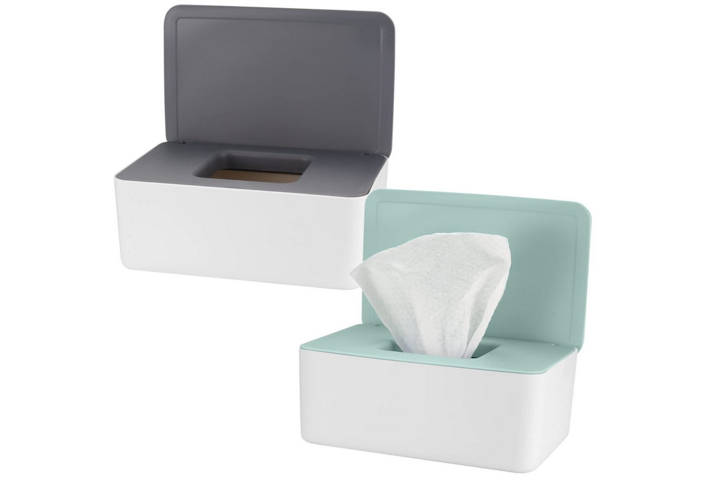 FOUORTUNATE-BEE Taschentuch 2er-Set Feuchttuch- und Taschentuchspender mit Deckel, (2-St), Praktische Aufbewahrungsboxen für Zuhause und Büro von FOUORTUNATE-BEE