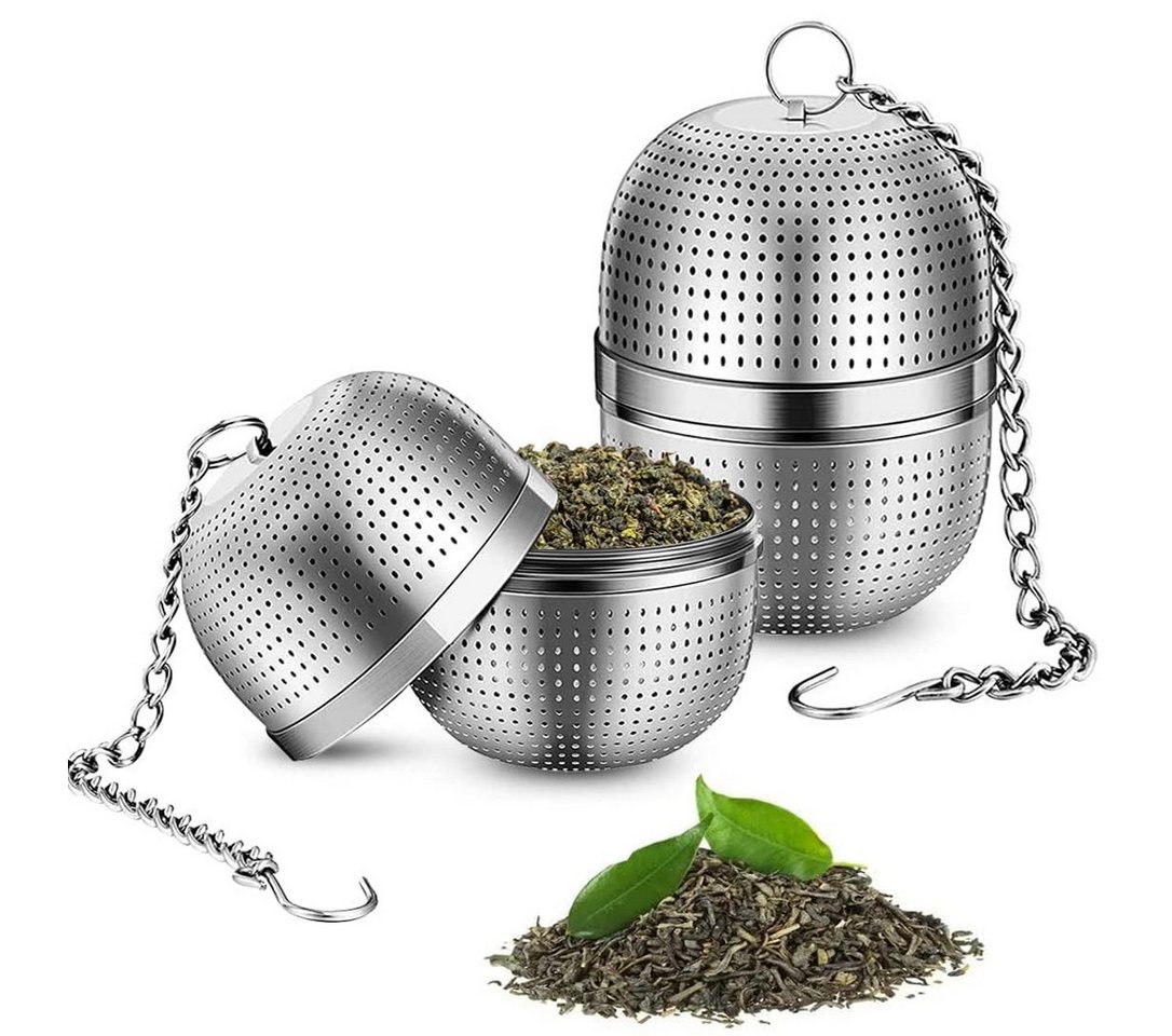 FOUORTUNATE-BEE Teesieb Teeei für Losen Tee, (Tee ei Teesieb Edelstahl 2er Teekugeln Tee ei Sieb 304 Edelstahl Teesieb für Tasse für die Meisten Tasseteekanne Teefilterhalt Teehalter Gewürzei für Teekannen, 2-St) FOUORTUNATE-BEE Teesieb Teeei für Losen Tee, (Tee ei Teesieb Edelstahl 2er Teekugeln Tee ei Sieb 304 Edelstahl Teesieb für Tasse für die Meisten Tasseteekanne Teefilterhalt Teehalter Gewürzei für Teekannen, 2-St) von FOUORTUNATE-BEE
