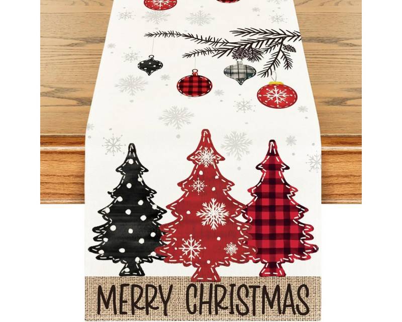 FOUORTUNATE-BEE Tischläufer Weihnachtsdeko Innen Tischläufer Weihnachten Deko (Weihnachtstischläufer Weihnacht Tischdeko Weihnachts, Weihnachtsläufer Weinachtsdekorationen Tisch Dekoration) von FOUORTUNATE-BEE