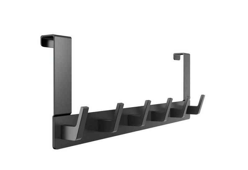 FOUORTUNATE-BEE Türhaken Türgarderobe zum Einhängen mit 6 Haken, für Flur, Bad und Küche, Tür, Schlafzimmer, (Kleiderhaken Tür für Badezimmer Türhakenleiste Moderne Türhänger, Handtuchhalter Tür Bad - Jackenhalter Tür), ohne Bohren, rostfrei, Robust & Langlebig, Vielseitig einsetzbar von FOUORTUNATE-BEE