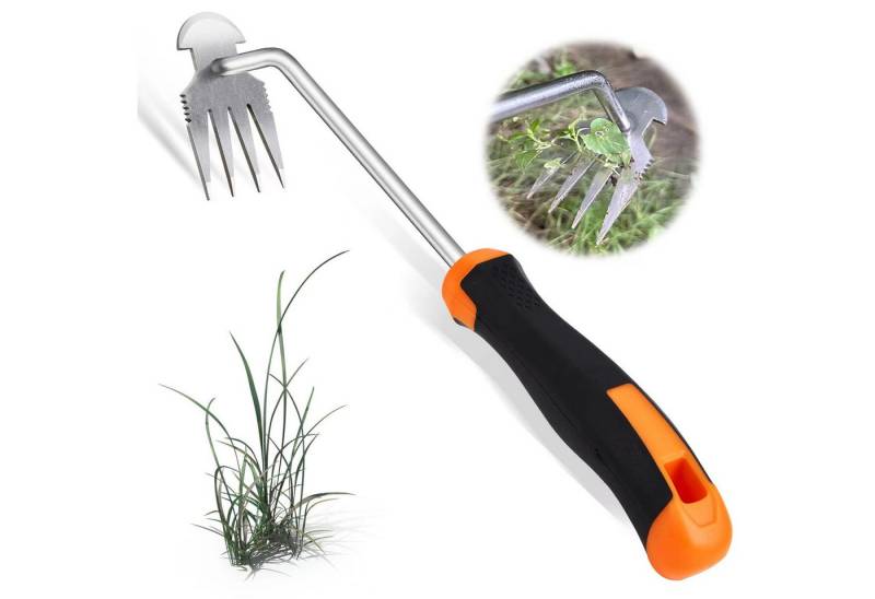 FOUORTUNATE-BEE Unkrautstecher Unkraut Entferner Gerät Edelstahl, (Unkrautjäter Verbesserte Gartenarbeit Hand Unkrautstecher, Fugenkratzer Mit Stiel Gartenwerkzeug Unkrautentferner) von FOUORTUNATE-BEE