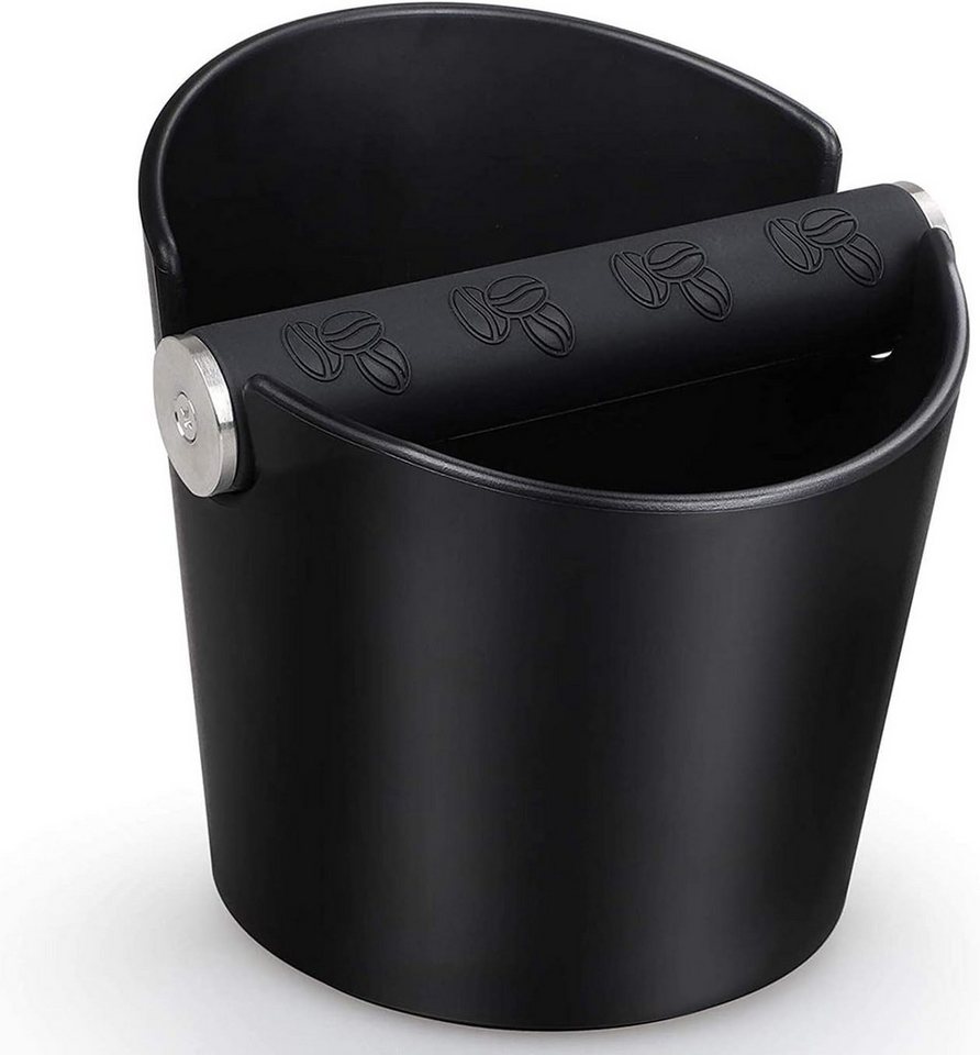 FOUORTUNATE-BEE Vorratsdose Abklopfbehälter für Siebträger Espresso Abklopfbehälter, (Kaffeesatz Abschlagbox Knock Box Stoßdämpfende Espresso Klopfbox), mit Abnehmbarer Metall-Klopfstange und Rutschfester Basis Schwarz von FOUORTUNATE-BEE