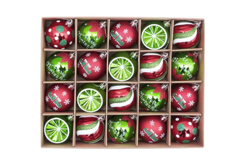 FOUORTUNATE-BEE Weihnachtsbaumkugel Weihnachtskugeln 20 TLG (20 St), 6cm Christbaumkugeln Weihnachtsbaumschmuck Bruchsicher von FOUORTUNATE-BEE