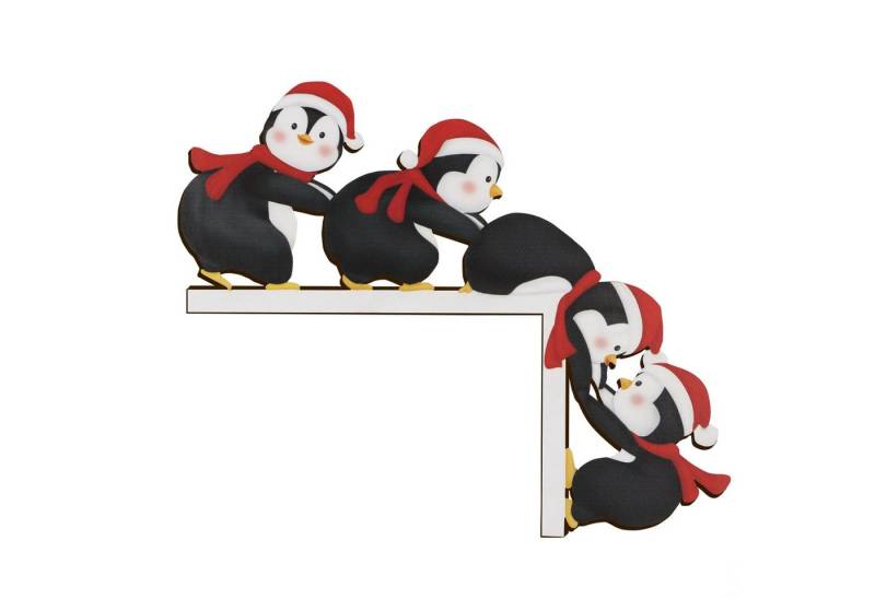 FOUORTUNATE-BEE Weihnachtsmann Türrahmen Weihnachtsdeko (mit Klebeband Weihnachten Elch Weihnachtsmann Creative Türecke Dekoration aus Holz Geschenke Türdeko für Wände Türen und Fenster Weihnachtsecktürrahmen Deko) von FOUORTUNATE-BEE