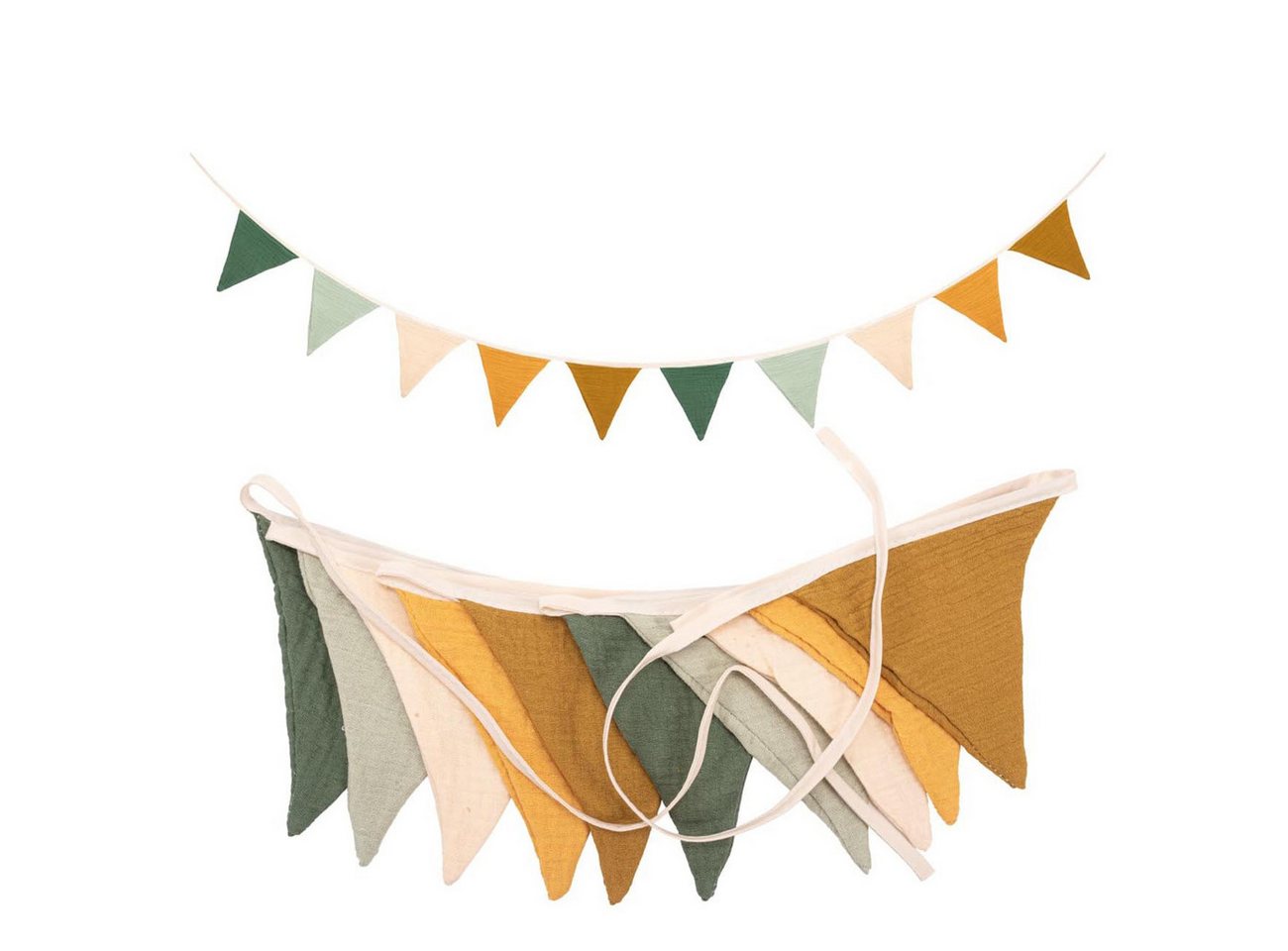 FOUORTUNATE-BEE Wimpelkette Baumwolle Stoff Wimpelkette Girlande Deko zum Aufhängen, Zur Dekoration von Räumen und Partys von FOUORTUNATE-BEE