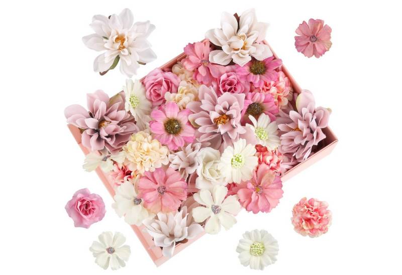 Kunstblume 30 Stück Kunstblumen zum Basteln, Mini Deko Blumen Künstlich, FOUORTUNATE-BEE, Hochzeit Party Home Handwerk von FOUORTUNATE-BEE