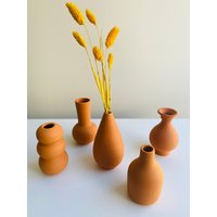 Terrakotta Vase, Handgefertigte Kleine Vase, Töpfergut Vase, Rustikale Tonvase, Keramikvase, Boho Decor Vasen, Getrocknete Blumenvase von FOURHANDSS