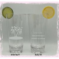 Hochzeit Am Strand, Set Mit 6 Polycarbonat-Pintgläsern, Tiki-Bar, Langlebig, Unzerbrechlich, Bestimmungsort, Mrs Sugar Skull, Mr Skull von FOURSEASONLASERGIFTS