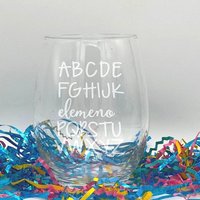 Lehrer Weinglas, Lustiges Lernhilfe, Schulleiter Geschenk, Ende Des Jahres Klassenzimmer Lehrer, Hilfe, Abc's von FOURSEASONLASERGIFTS