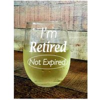 Lustiges Ruhestand Stemless Weinglas, Geätzte Hallo Rente Lustiges Ruhestand Stemless Weinglas, Geätzte Hallo Rente von FOURSEASONLASERGIFTS