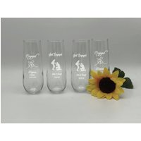 Personalisierte Verlobungs-Toastflöten, Milchglas, 2Er-Set Personalisierte Verlobungs-Toastflöten, Milchglas, 2Er-Set von FOURSEASONLASERGIFTS