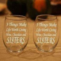 Schwester Weinglas, Benutzerdefinierte Geschwister 1 Weinglas Mit Gravur, Geschenk, Geschenk Für Schwester, Personalisierte von FOURSEASONLASERGIFTS