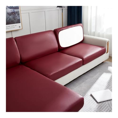 FOVAOK Stretch-PU-Leder, wasserdichter Sofakissenbezug, Sitzbezug, Rückenlehnenbezug, leicht zu reinigen, Sofaschutz für Haustiere und Kinder (Farbe 11, vergrößerte Größe 2) von FOVAOK