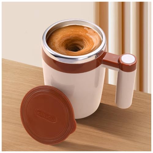 FOVNOT Selbstrührender Becher, 380 ml, selbstrührender Kaffeebecher, wiederaufladbar, elektrisch, Hochgeschwindigkeits-Mischbecher, automatischer magnetischer Mischbecher, elektrischer Mixbecher für von FOVNOT