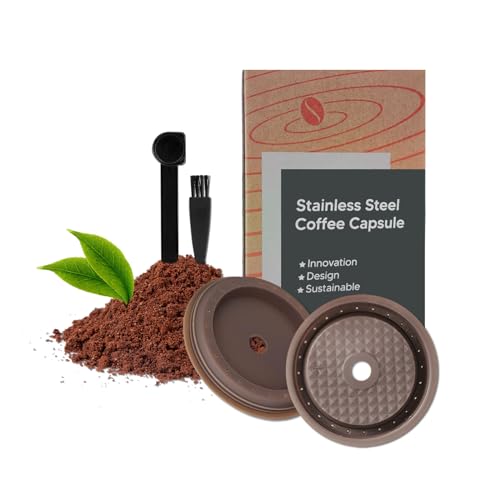 FOVNOT Wieder Auffüllbar Vertuo Kaffee Kapseln Scheiben, 2 Stck Wiederverwendbar Kaffee Kapsel Deckel für Vertuoline & Vertuo Kapseln, Kompatibel mit Vertuoline & Vertuo Pod von FOVNOT