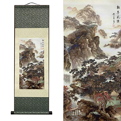 FOVNOT Orientalische Deko, Asiatisch Wand Dekor, SchöN Wall Decoration Wanddeko Schlafzimmer Wall Decoration Schriftrolle Wanddeko Wohnzimmer Wandbehang Deko Wand Wandtuch von FOVNOT