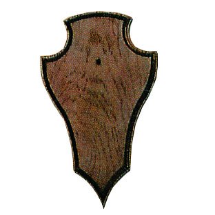 Akah Gehörnbrett 22x13 cm spitz dunkel inkl. Gehörnklammer von Akah