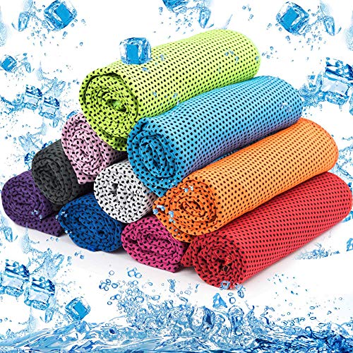 WENTS Kühlendes Handtuch 10 Stück Mikrofasertuch Sporthandtuch 80 x 30 Gym Mikrofasertuch für Männer oder von FOXCUP