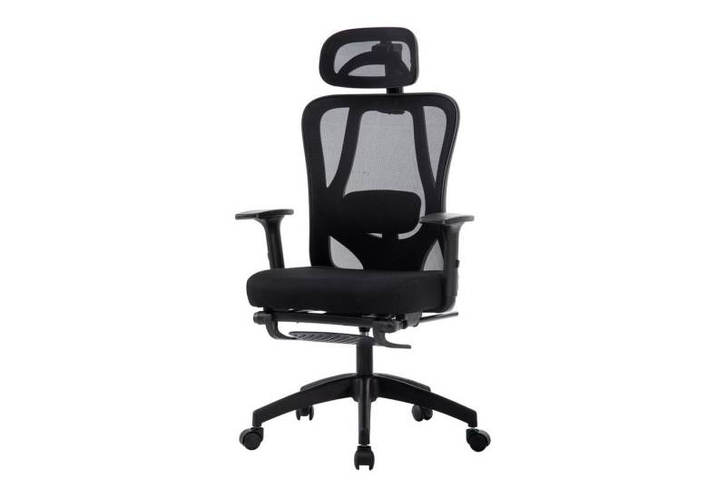 FOXSPORT Bürostuhl, Ergonomischer Schreibtischstuhl (Computerstuhl, Office Chair, Bürostuhl mit Wippfunktion, Chefsessel mit Atmungsaktiver Netzstuhl), Wippfunktion bis 30°, belastbar bis 150 KG, voll verstellbar von FOXSPORT