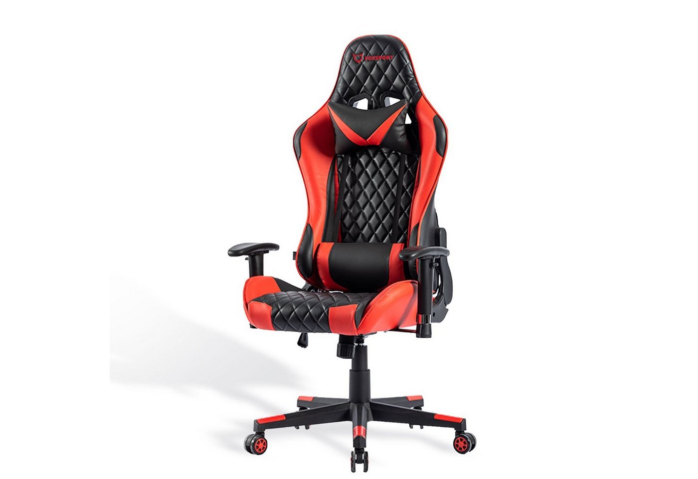 FOXSPORT Gaming-Stuhl ergonomisch Gamer Stühle (Professioneller Gamingstuhl), Eingebauter Wippmechanismus, Max. Belastbarkeit: 150 kg von FOXSPORT