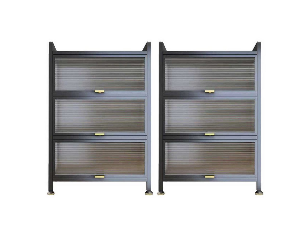 FOXSPORT Mehrzweckschrank Buffet Küchenschrank (Zweierset) (2er-Set, Komplett-Set, Traglast von 20 kg pro Ebene) von FOXSPORT