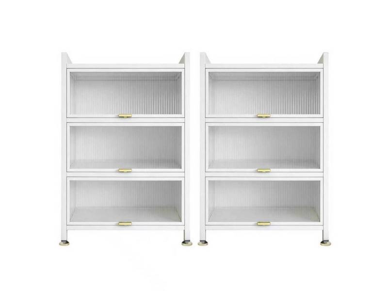 FOXSPORT Mehrzweckschrank Buffet Küchenschrank (Zweierset) (2er-Set, Komplett-Set, Traglast von 20 kg pro Ebene) von FOXSPORT